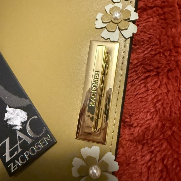 Zac Posen Gold Floral Embellished Mini Bag - Picture 6 of 7